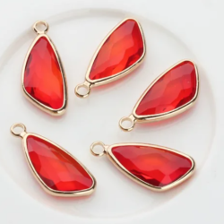 Boucles d'oreilles Jasmine rouge