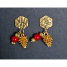Boucles d'oreilles Pomme de pin de Noël