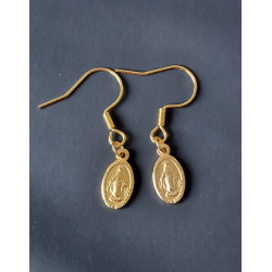 Boucles d'oreilles micro médaille miraculeuse
