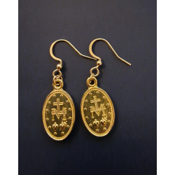 Boucles d'oreilles médaille miraculeuse