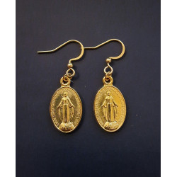Boucles d'oreilles médaille miraculeuse