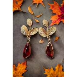Boucles d'oreilles Camille rouge