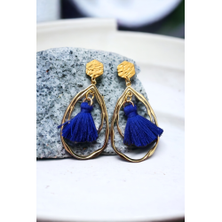 Boucles d'oreilles Raphaëlle bleue