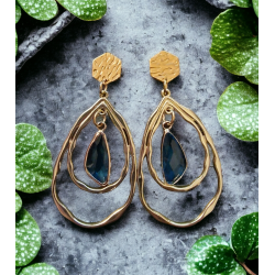 Boucles d'oreilles Jasmine bleue
