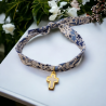 Bracelet liberty avec croix émaillée