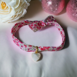 Bracelet liberty avec un cœur en nacre