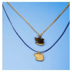 Collier colombe cordon ou chaine