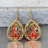 Boucles d'oreilles Liz rouges
